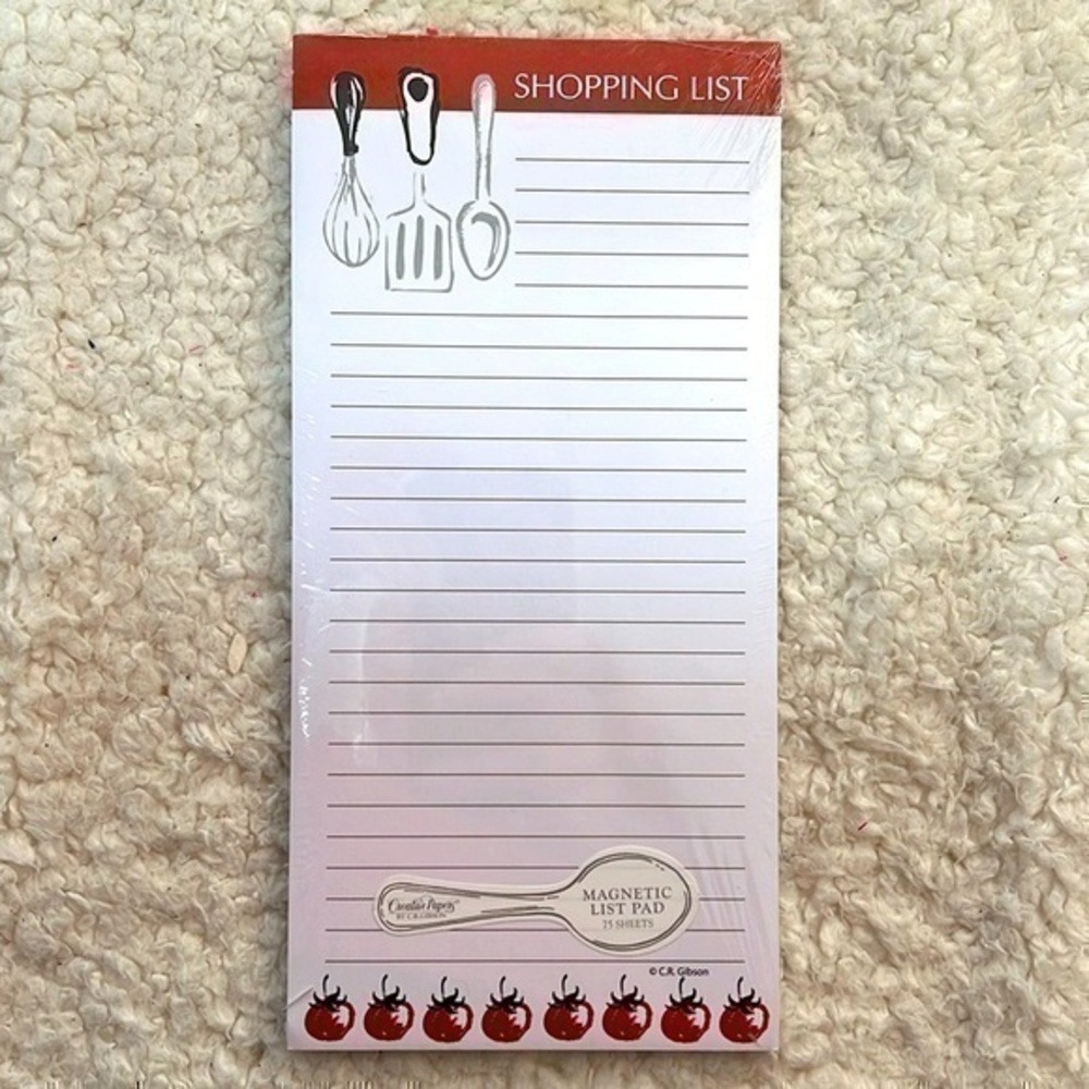 C.R. Gibson "A La Carte'" Magnetic Shopping List